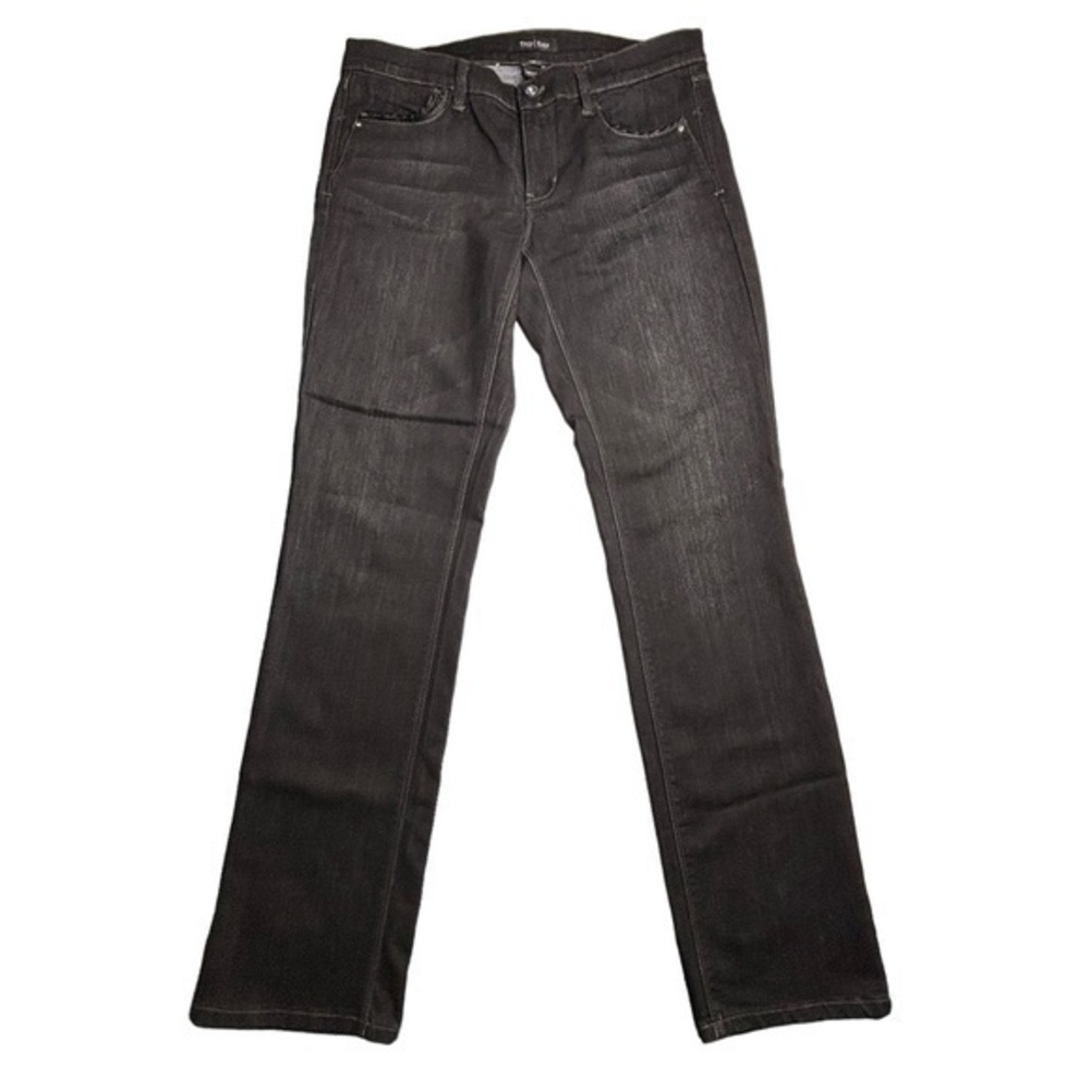 WHBM White House Black Market Jeans Noir Black Denim Size 12 Regular Slim Leg